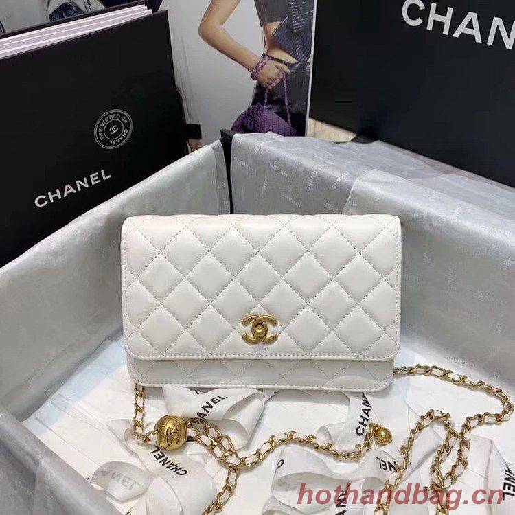 Chanel WOC Original Leather Golden Ball Flap cross-body bag B33818