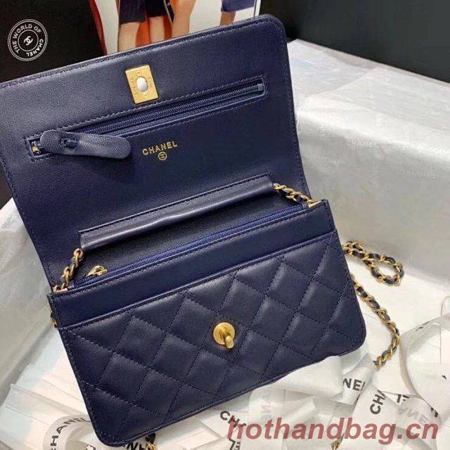 Chanel WOC Original Leather Golden Ball Flap cross-body bag B33818