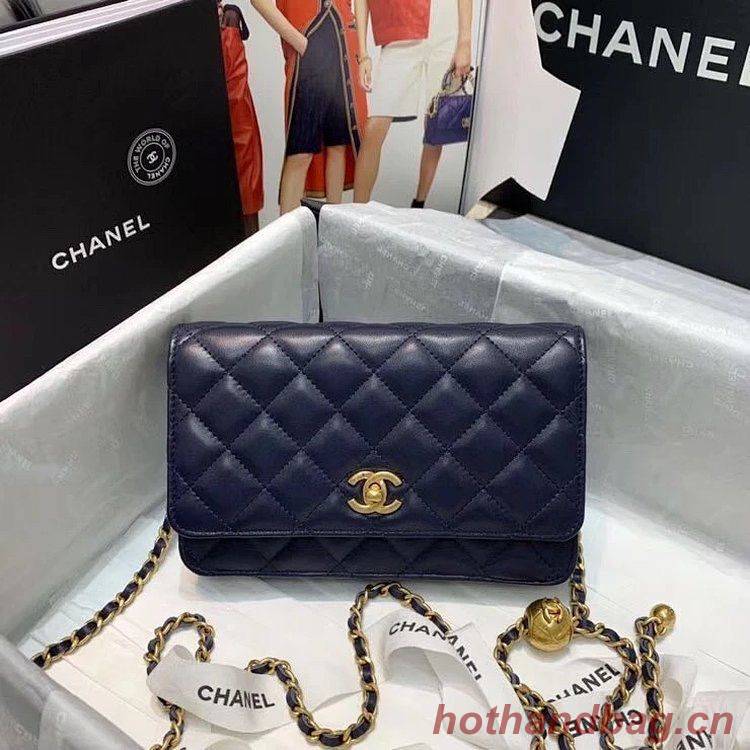 Chanel WOC Original Leather Golden Ball Flap cross-body bag B33818