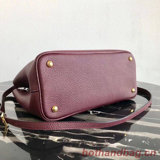 Prada Deer skin bag 1BG008 Burgundy