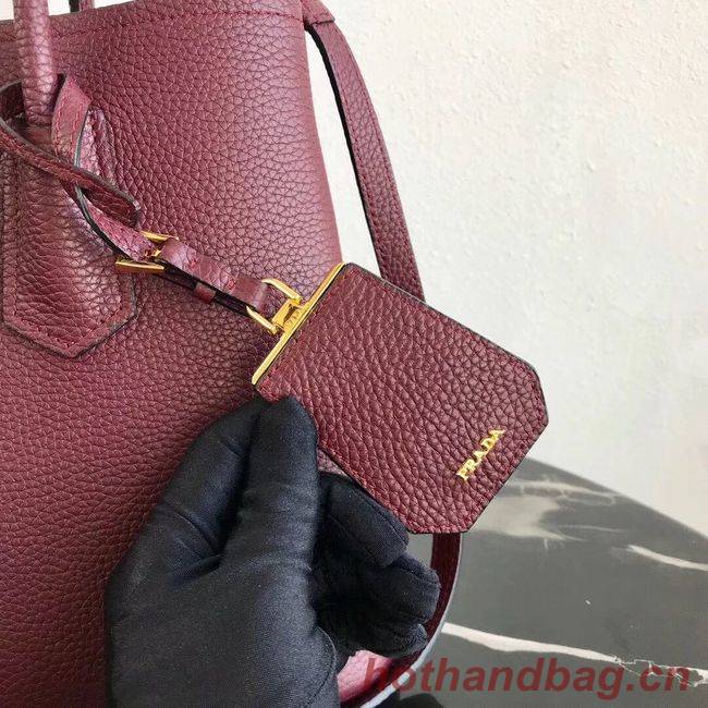 Prada Deer skin bag 1BG008 Burgundy