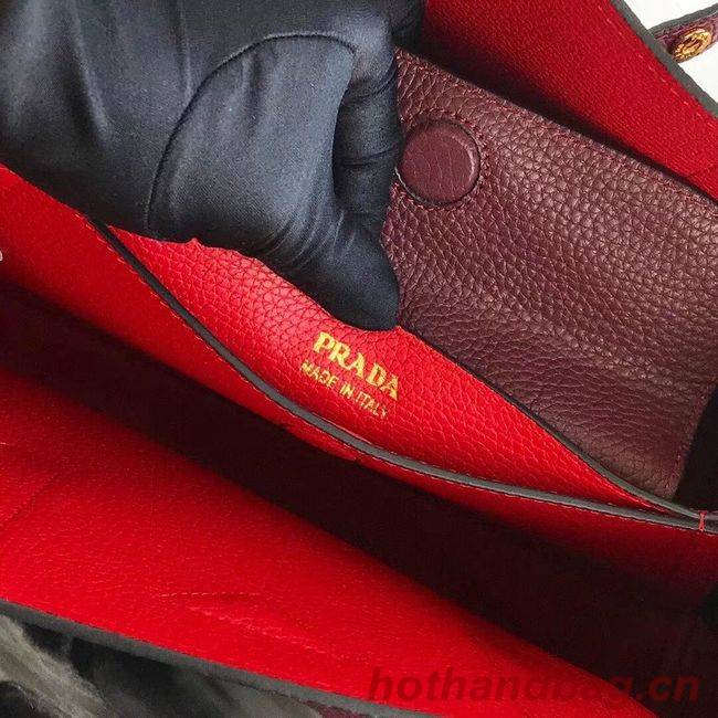 Prada Deer skin bag 1BG008 Burgundy