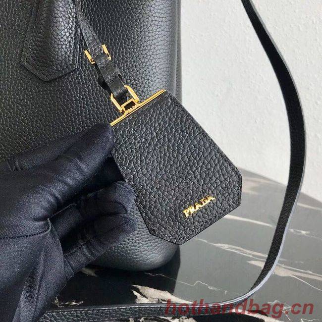 Prada Deer skin bag 1BG008 black&rbrown