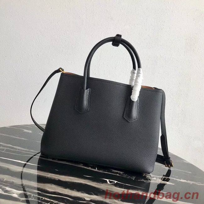 Prada Deer skin bag 1BG008 black&rbrown