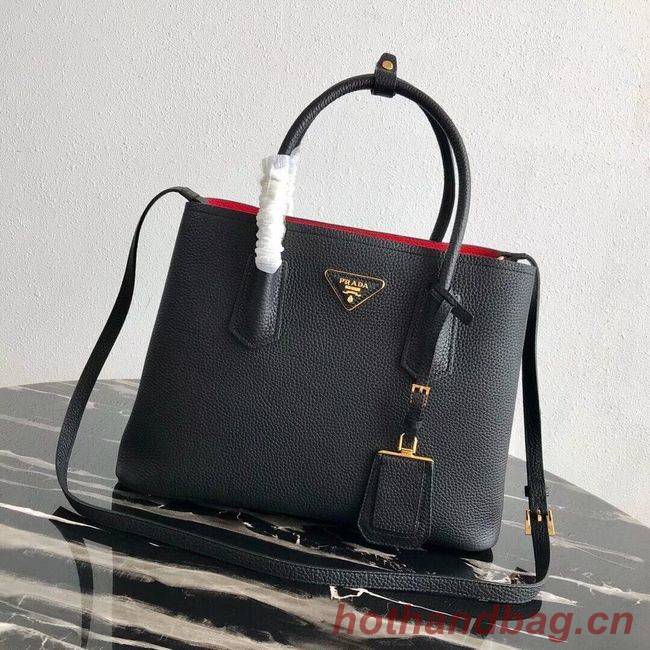 Prada Deer skin bag 1BG008 black&red