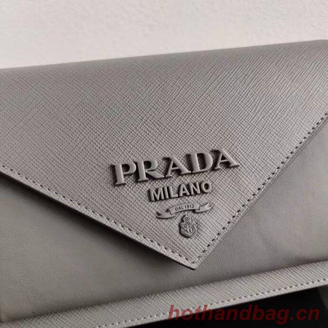 Prada Saffiano leather mini-bag 1BP020 grey