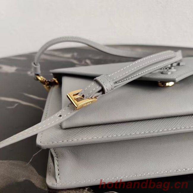 Prada Saffiano leather mini-bag 1BP020 grey