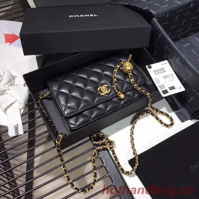 Chanel Original Small classic Sheepskin flap bag AS33814 black