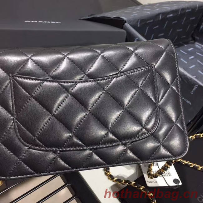 Chanel Original Small classic Sheepskin flap bag AS33814 black