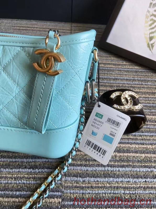 Chanel gabrielle small hobo bag S0865 sky blue