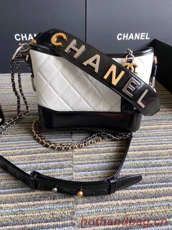 Chanel gabrielle small hobo bag S0865 white&black