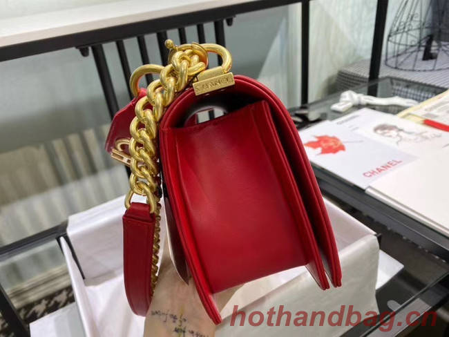 BOY CHANEL flap bag A67086 red