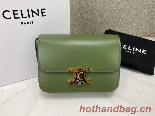 Celine MINI CLASSIC BAG IN BOX CALFSKIN CL01503 green