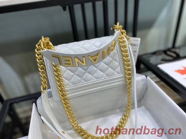 Small boy chanel handbag AS67085 white