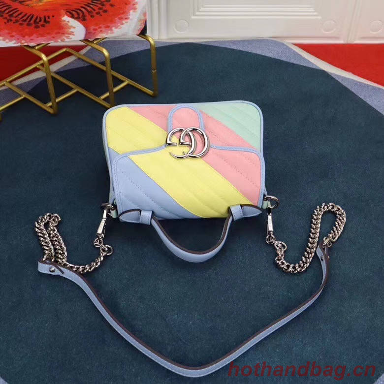 Gucci GG Marmont mini top handle bag 547260 Multicolored 