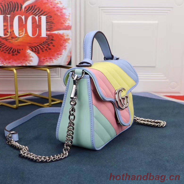 Gucci GG Marmont mini top handle bag 547260 Multicolored 