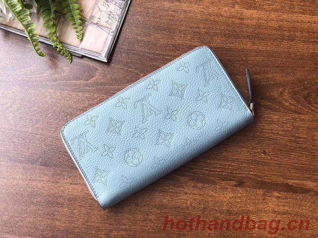 Louis vuitton original Iris ZIPPY Wallet M69032 blue 