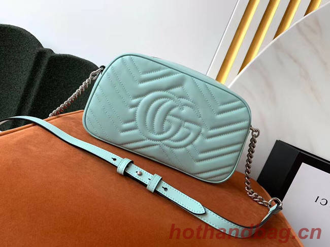 Gucci GG Marmont Matelasse Shoulder Bag 447632 Pastel green