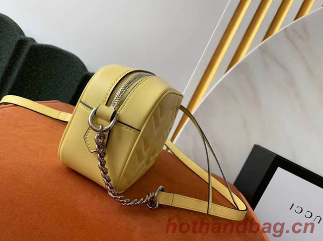 Gucci GG Marmont Matelasse samll Shoulder Bag 447632 yellow