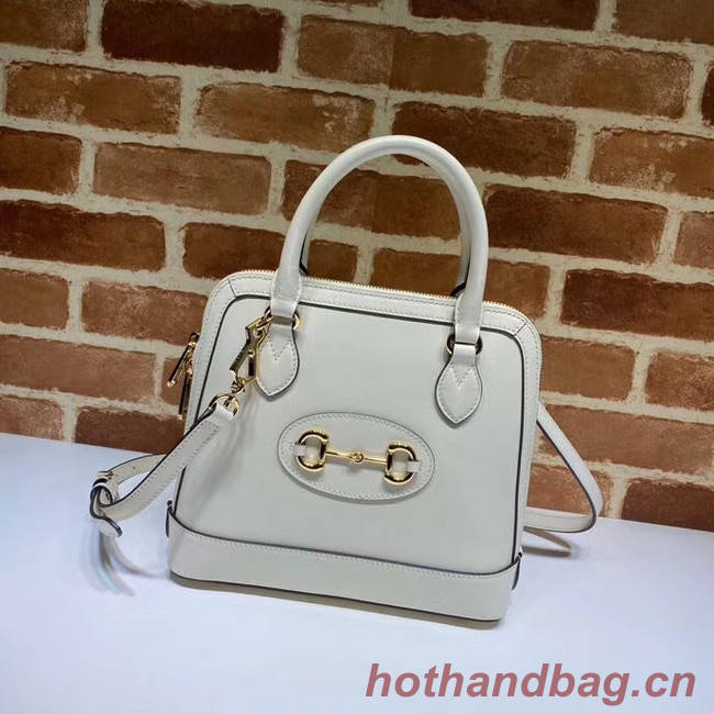 Gucci 1955 Horsebit small top handle bag 621220 White