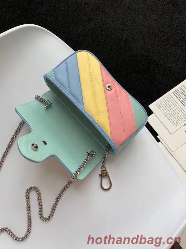 Gucci GG Marmont super mini bag 476433 Multicolored pastel