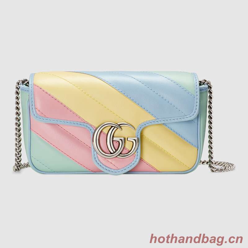 Gucci GG Marmont super mini bag 476433 Multicolored pastel