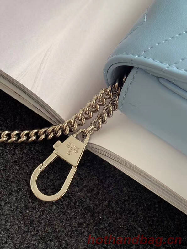 Gucci GG Marmont super mini bag 476433 Pastel blue