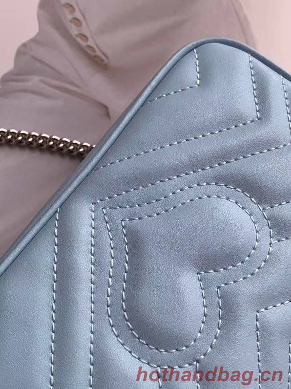 Gucci GG Marmont super mini bag 476433 Pastel blue