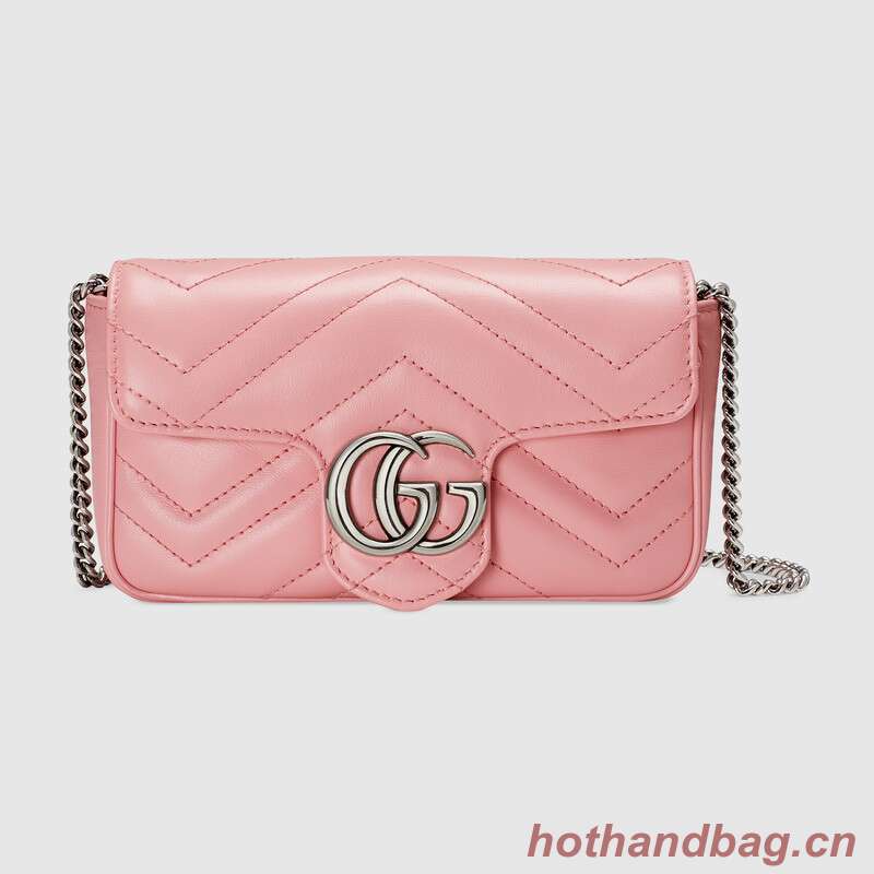 Gucci GG Marmont super mini bag 476433 Pastel pink