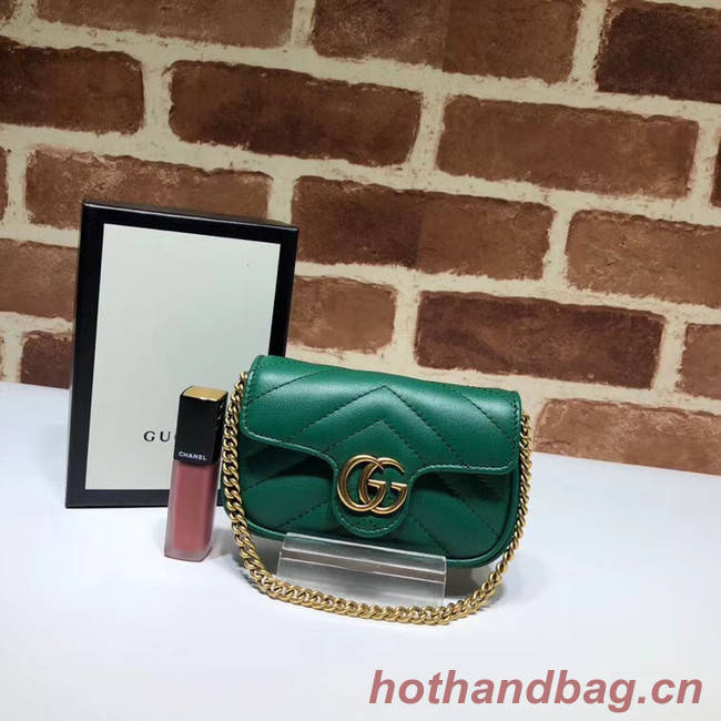 Gucci GG Marmont super Clutch bag 575161 green