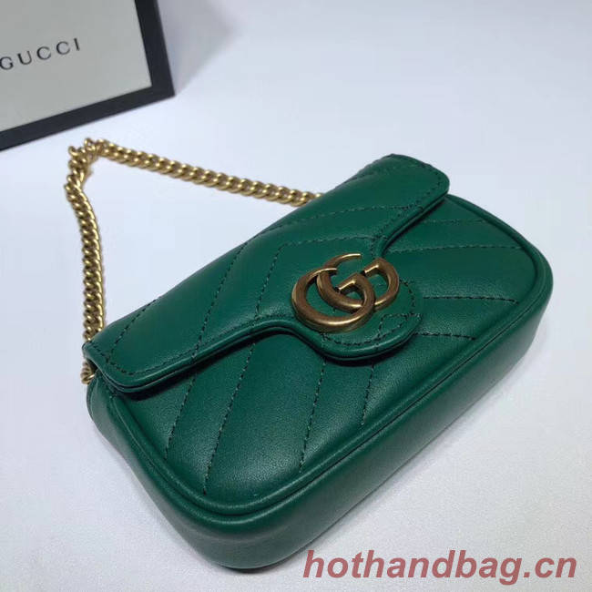 Gucci GG Marmont super Clutch bag 575161 green