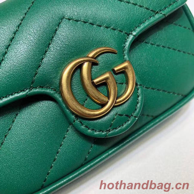 Gucci GG Marmont super Clutch bag 575161 green