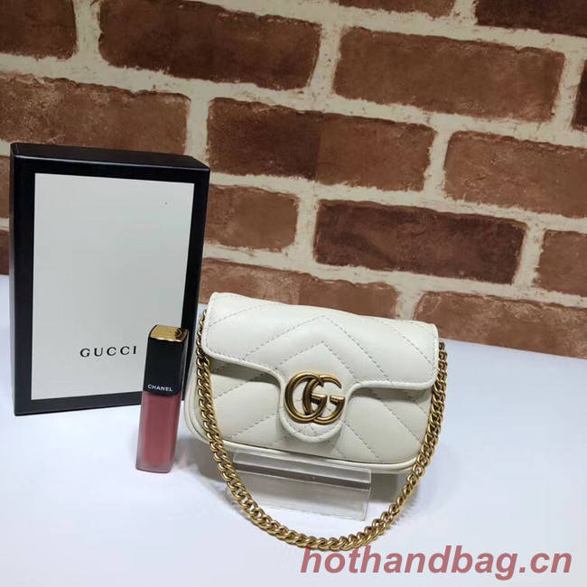 Gucci GG Marmont super Clutch bag 575161 white