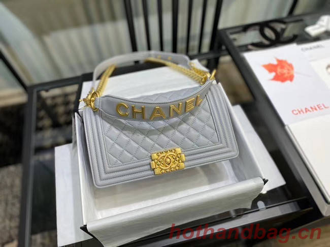 BOY CHANEL flap bag A67086 grey