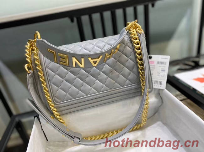 BOY CHANEL flap bag A67086 grey