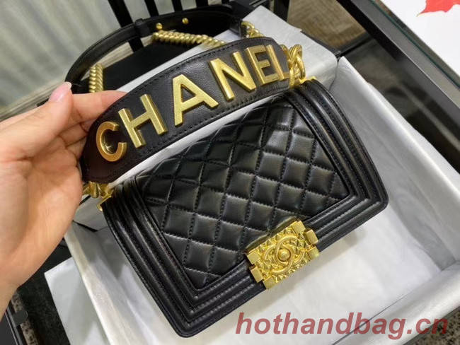 Small boy chanel handbag AS67085 black