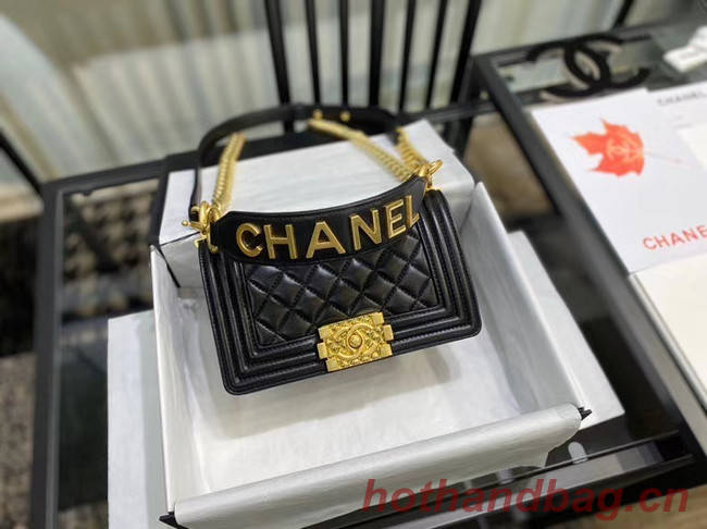 Small boy chanel handbag AS67085 black