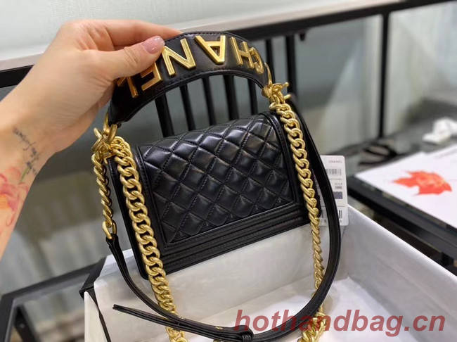 Small boy chanel handbag AS67085 black