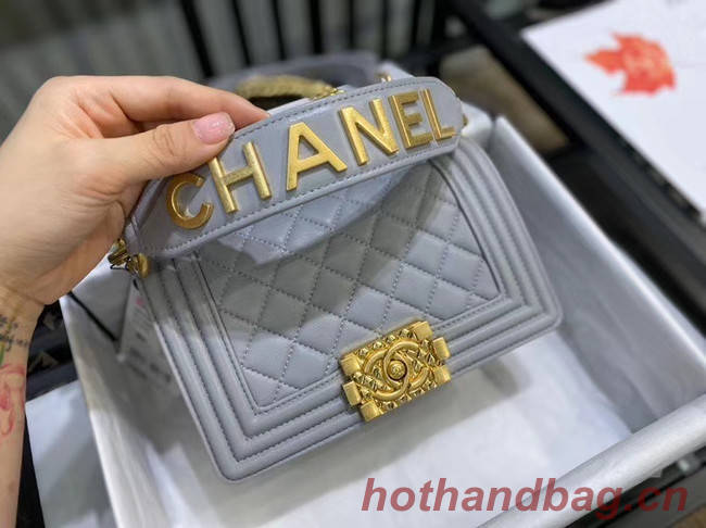 Small boy chanel handbag AS67085 grey