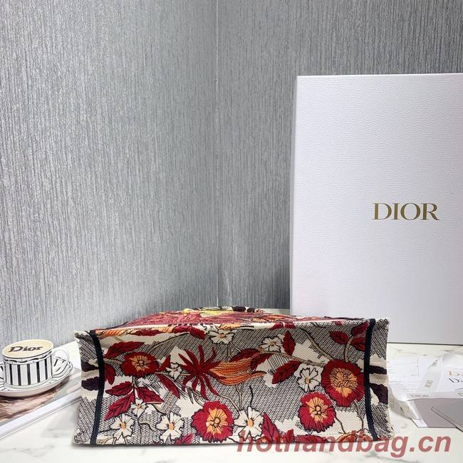 DIOR BOOK TOTE BAG IN EMBROIDERED CANVAS C1286-4