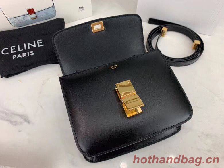 Celine Classic Box Teen Flap Bag Original Calfskin Leather 3379 Black