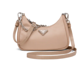 Prada Re-Edition nylon mini shoulder bag 1TT122  apricot