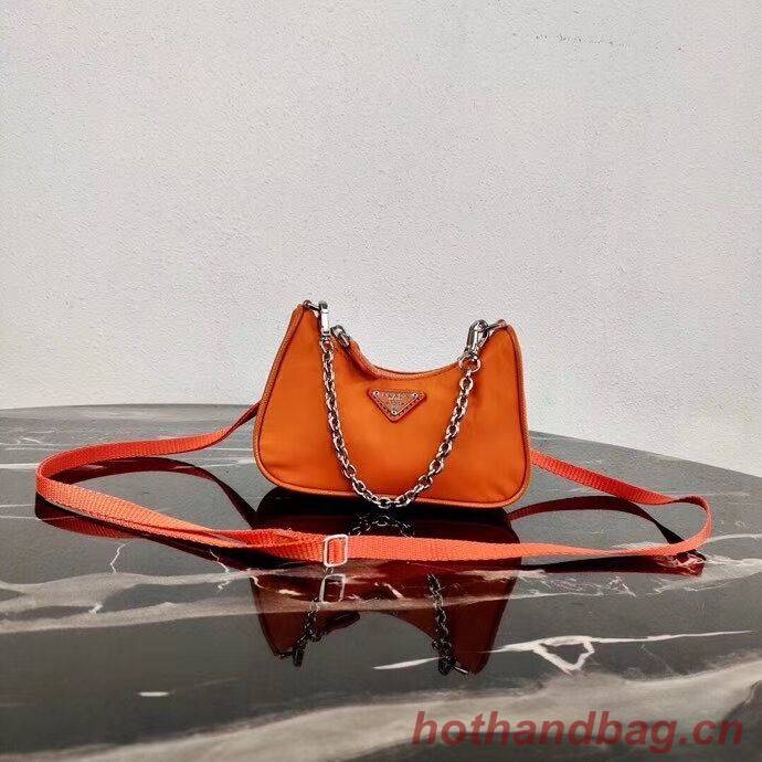 Prada Re-Edition nylon mini shoulder bag 1TT122 orange