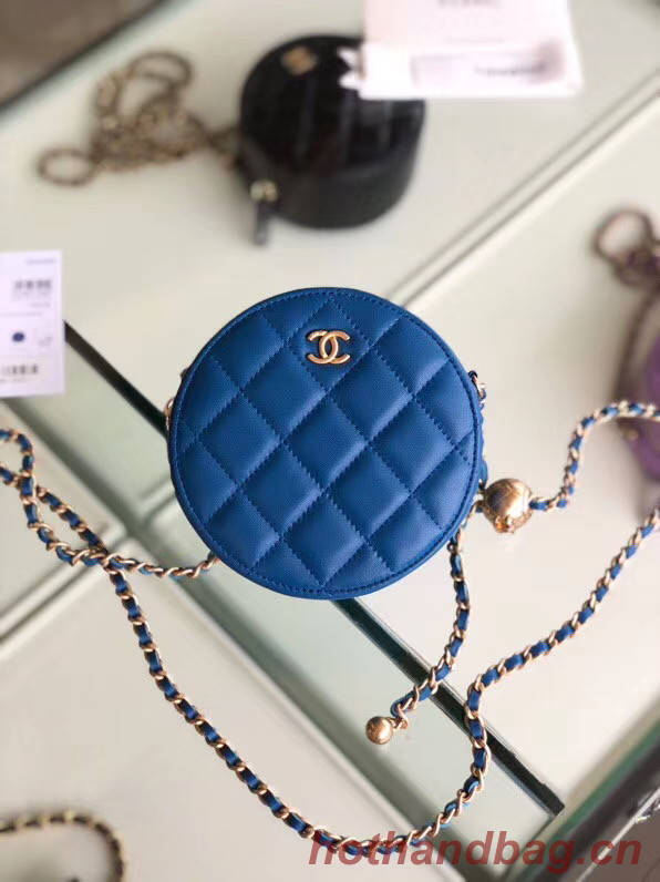 Chanel Original mini Sheepskin bag AS1449 blue