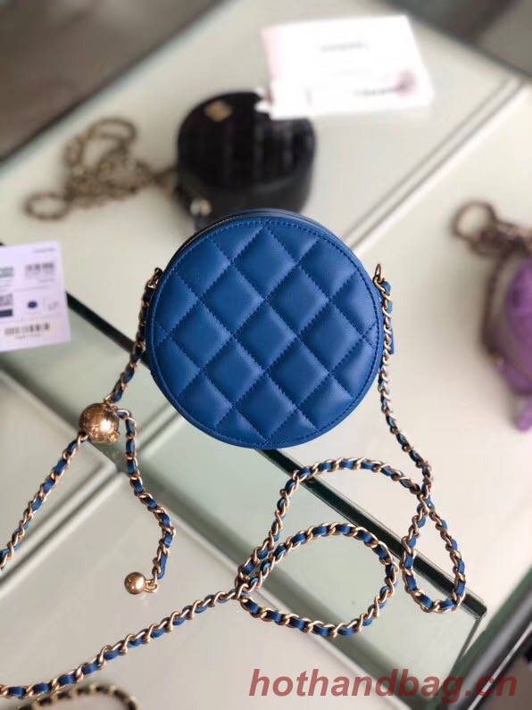 Chanel Original mini Sheepskin bag AS1449 blue