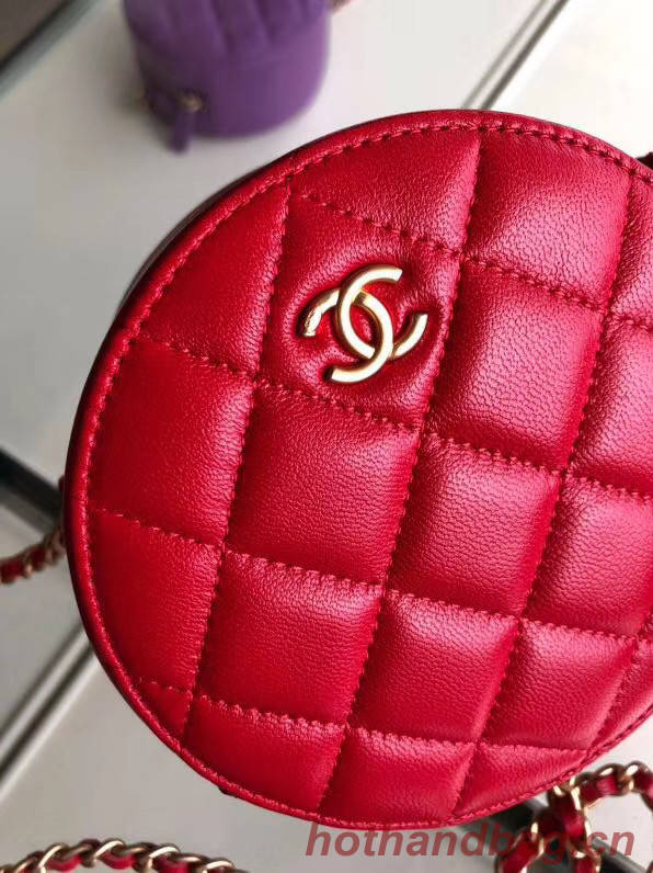 Chanel Original mini Sheepskin bag AS1449 red