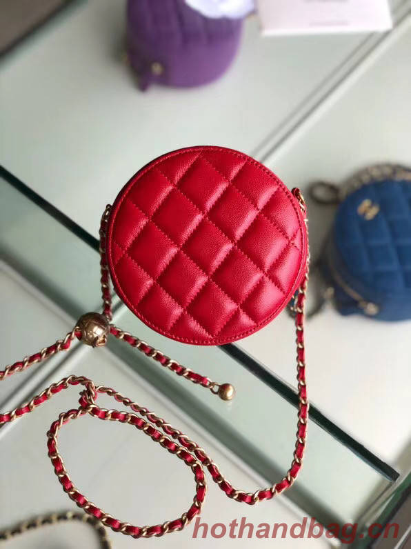 Chanel Original mini Sheepskin bag AS1449 red