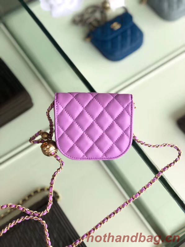 Chanel Sheepskin Original Leather Pocket AP1461 Lavender