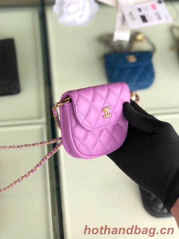 Chanel Sheepskin Original Leather Pocket AP1461 Lavender