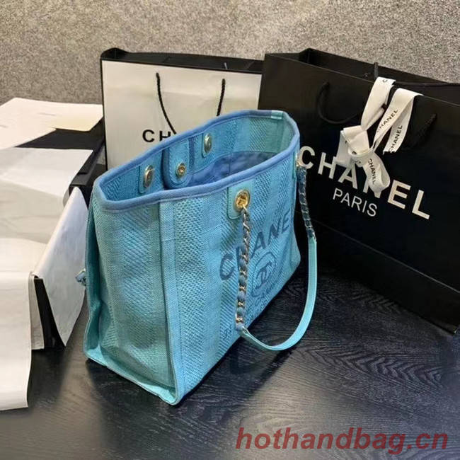 Chanel Large Shoulder Bag A67001 sky blue